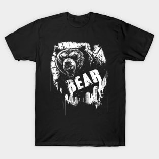 The Grizzly Bear's Stand: A Symbol of the Bitcoin Bear Market's Resilience T-Shirt